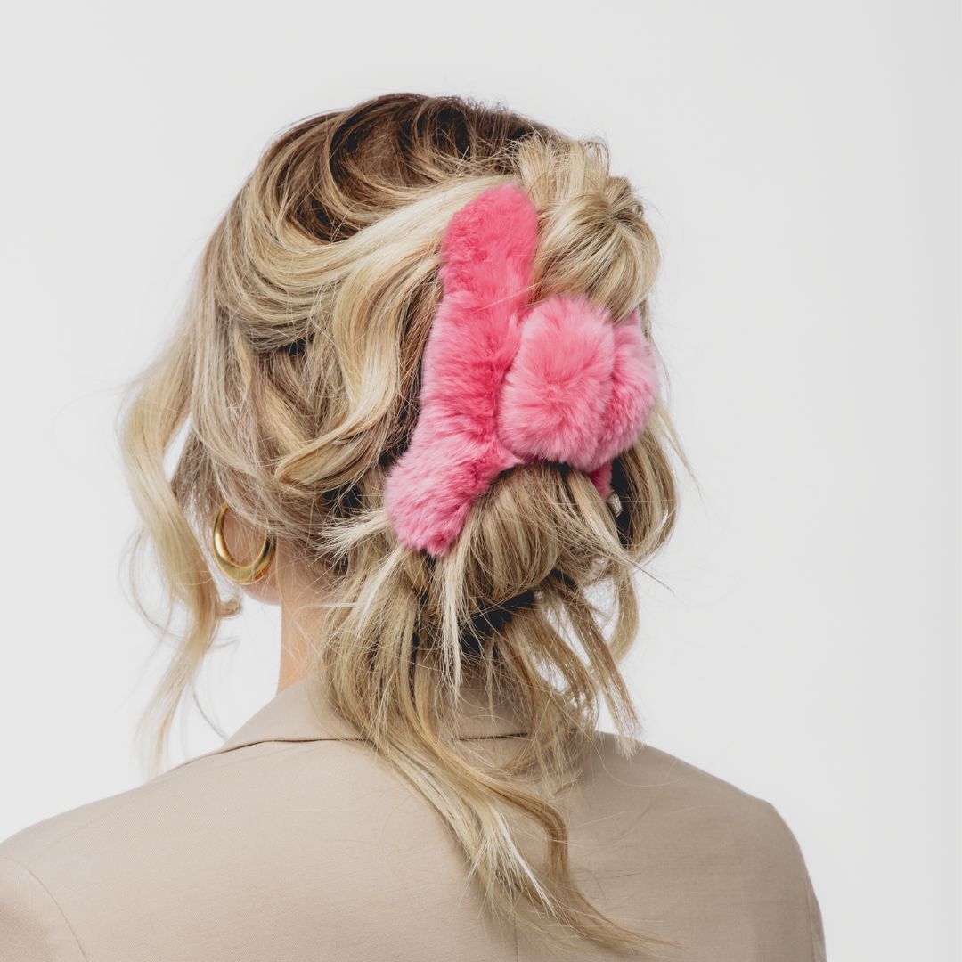 Faux Fur Hair Claw Clip