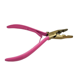 Stainless Steel Pink + Gold Hair Extension Pliers