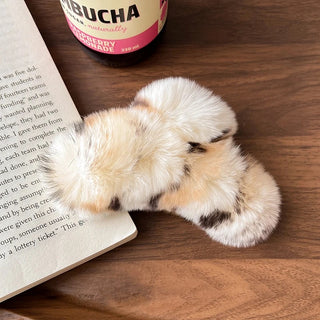 Faux Fur Hair Claw Clip