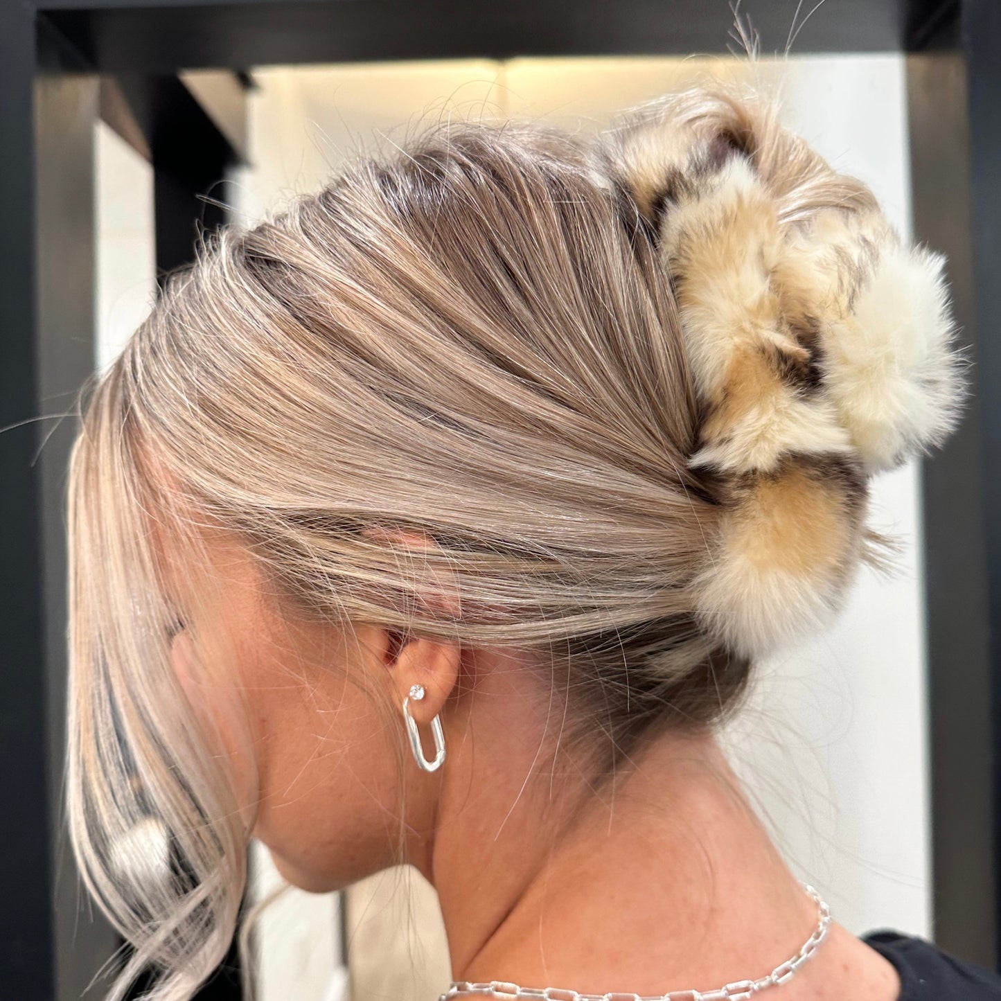 Faux Fur Hair Claw Clip