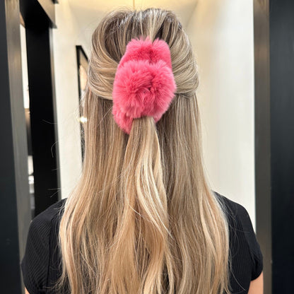 Faux Fur Hair Claw Clip